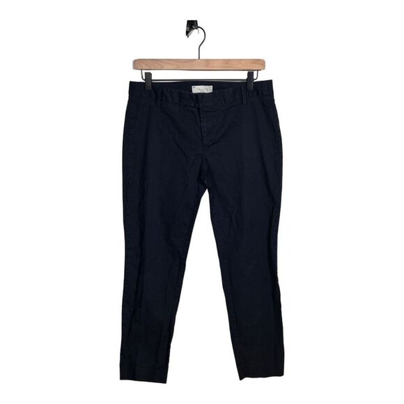 Gap Slim Crop Chinos Slim Cropped Career Pants Navy Blue Size 6R Stretch Capri - Picture 7 of 9